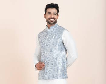 Woven Waistcoat For Mens 2