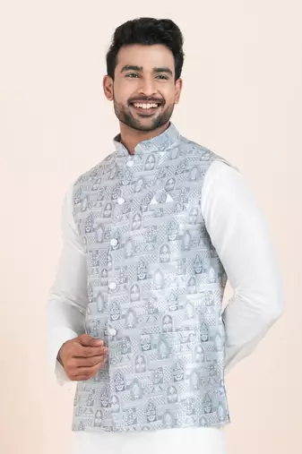 Woven Waistcoat For Mens