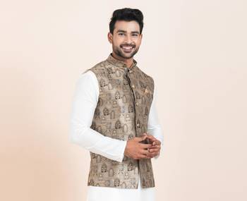 Woven Waistcoat For Mens 1