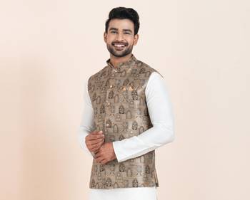 Woven Waistcoat For Mens 2