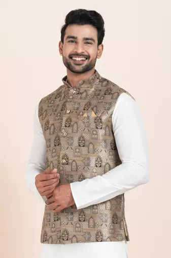 Woven Waistcoat For Mens