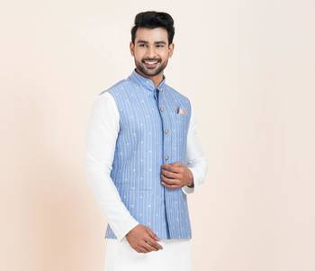 Woven Waistcoat For Mens 1