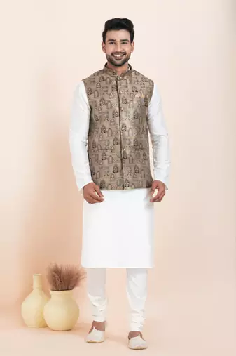 Woven Waistcoat For Mens