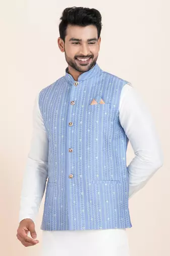 Woven Waistcoat For Mens