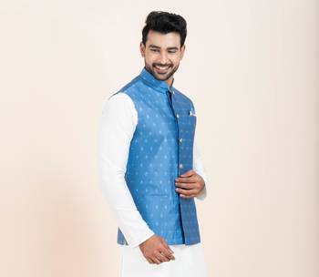 Woven Waistcoat For Mens 1