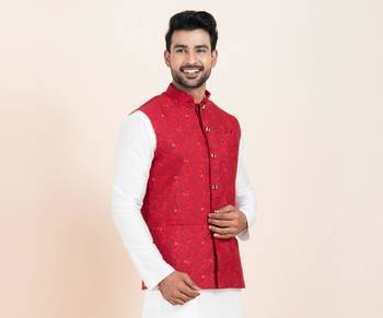 Woven Waistcoat For Mens 1