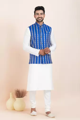 Woven Waistcoat For Mens
