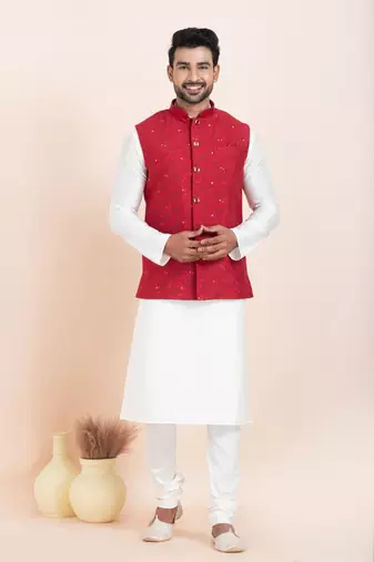 Woven Waistcoat For Mens