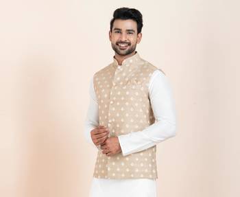 Woven Waistcoat For Mens 2