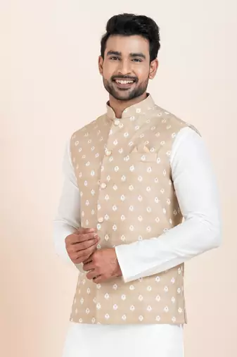 Woven Waistcoat For Mens