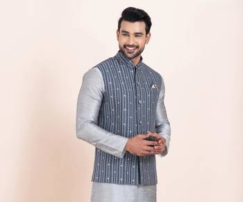 Woven Waistcoat For Mens 1