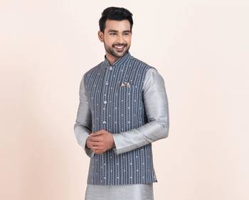 Woven Waistcoat For Mens 2