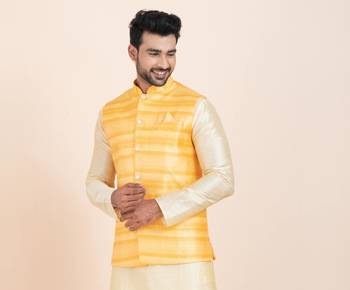 Woven Waistcoat For Mens 2