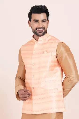Woven Waistcoat For Mens
