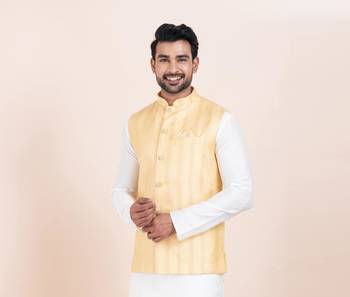 Woven Waistcoat For Mens 2