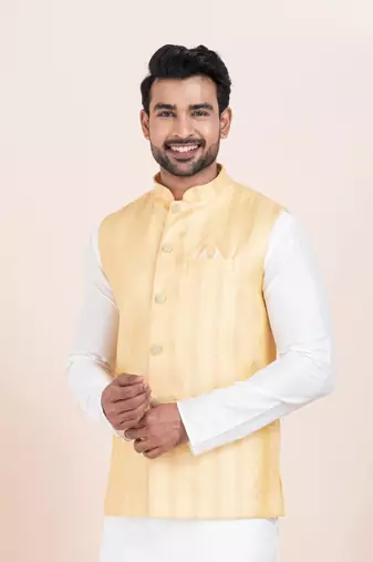 Woven Waistcoat For Mens