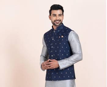Woven Waistcoat For Mens 1