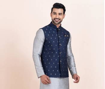 Woven Waistcoat For Mens 2
