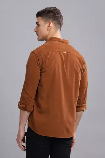 Men's corduroy casual shirt | double pocket shirt