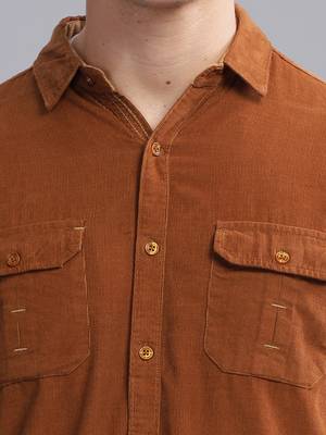 Men's corduroy casual shirt | double pocket shirt 5