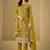 Yellow chinon sequence embroidered salwar suit
