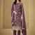 Violet chinon sequence embroidered salwar suit