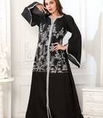 Black linen kaftan