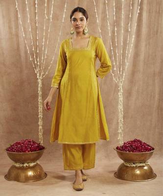 Lotus lime gota kurta with narrow pants 1