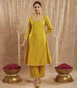 Lotus lime gota kurta with narrow pants