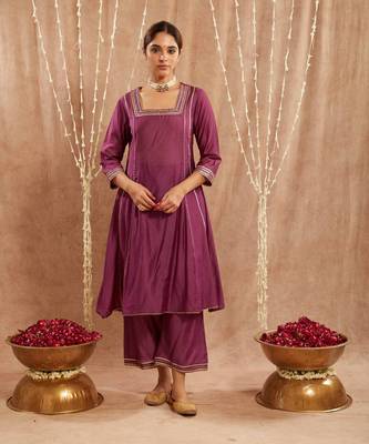 Iris purple gota kurta with narrow pants 1