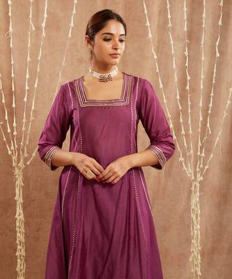 Iris purple gota kurta with narrow pants 2