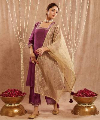 Iris purple gota kurta with narrow pants 5