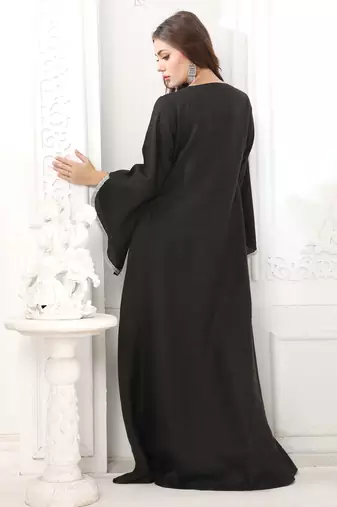 Black linen kaftan