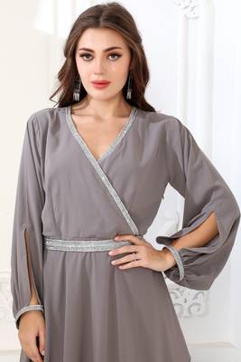 Grey polyester kaftan 5