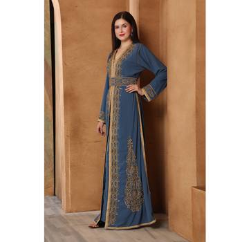 Blue georgette kaftan 1
