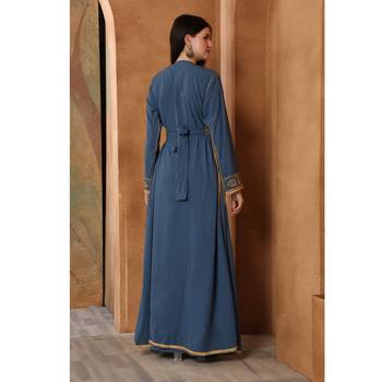 Blue georgette kaftan 4