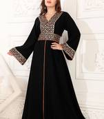 Black polyester kaftan