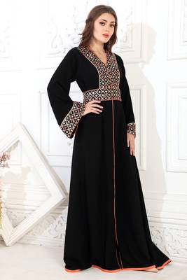 Black polyester kaftan 3