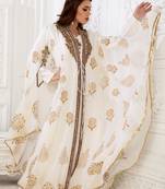 White georgette kaftan
