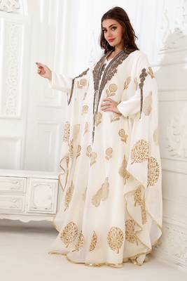 White georgette kaftan 4