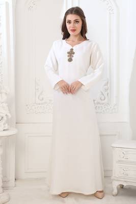 White georgette kaftan 5