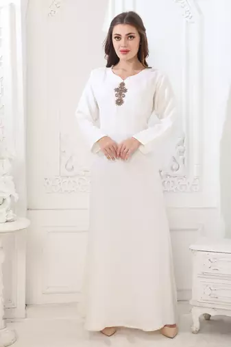 White georgette kaftan