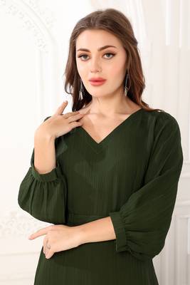 Green cotton poly kaftan 3