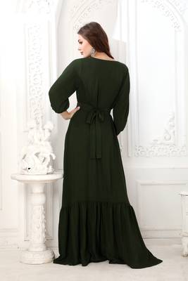 Green cotton poly kaftan 4