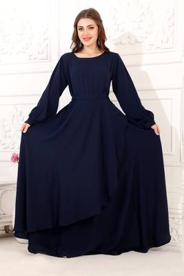 Blue cotton kaftan 1