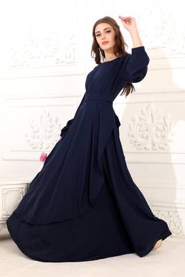 Blue cotton kaftan 2