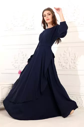 Blue cotton kaftan