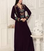 Dark Purple velvet kaftan