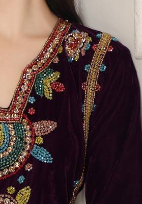 Dark Purple velvet kaftan 4