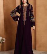 Dark Purple velvet kaftan